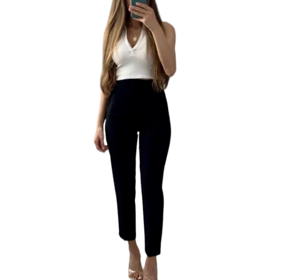 Zara High waisted pants size-Small Black Leather Effect 🔥 - Picture 11 of 14